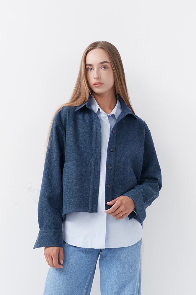 Сорочка вовна індиго (Р 138)